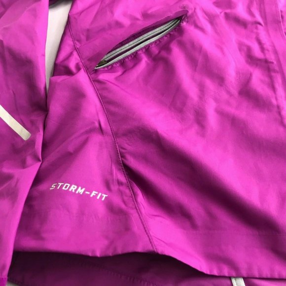 Nike Zip Rain Jacket Lightweight Fuchsia Pink L - Picture 9 of 9